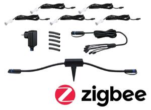 P 5063 Plug & Shine set Smart Home Zigbee 3.0 LED zemní svítidlo MicroPen IP67 3000K 5x0,2W 21VA stříbrná Smart Home Zigbee - PAULMANN