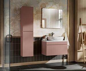 Koupelnová sestava ICONIC ROSE + umyvadlo + zrcadlo, 80 cm