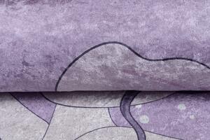 Makro Abra Dětský kusový koberec vhodný k praní BAMBINO 41960 Baletka protiskluzový fialový Rozměr: 80x150 cm