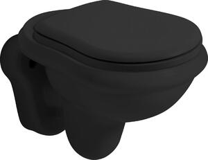 Kerasan RETRO závěsná WC mísa, 38x52cm, černá mat 101531
