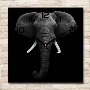 Skleněné hodiny čtverec Africký slon pl_zsk_30x30_c-f_49228540