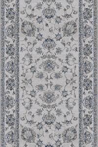Běhoun vlněný Agnella Isfahan Tribas šedý Šíře: 80 cm
