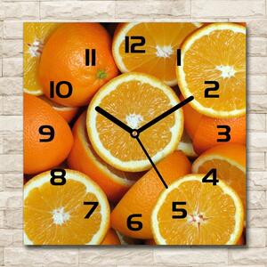 Skleněné hodiny čtverec Půlky pomerančů pl_zsk_30x30_c-f_49786536