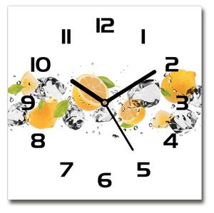 Skleněné hodiny na stěnu Citron a voda pl_zsk_30x30_c-f_52519204