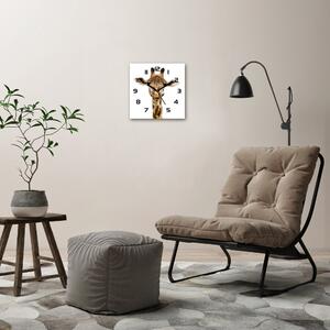 Skleněné nástěnné hodiny čtverec Žirafa pl_zsk_30x30_c-f_53003309