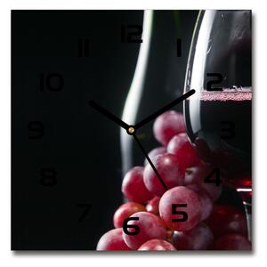 Skleněné hodiny na stěnu Hrozny a víno pl_zsk_30x30_c-f_52977492