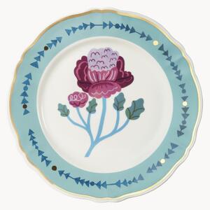 Ručně vyrobený porcelánový mělký talíř Botanica