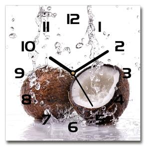 Skleněné hodiny na stěnu Kokos a voda pl_zsk_30x30_c-f_53134476