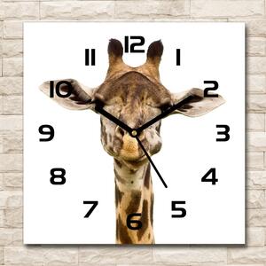 Skleněné nástěnné hodiny čtverec Žirafa pl_zsk_30x30_c-f_53003309