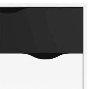 Komoda OSLO 75387 v bílé barvě se zásuvkou v černé barvě 99 cm