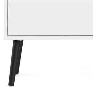Komoda OSLO 75454 v bílé barvě se zásuvkou v černé barvě 196 cm