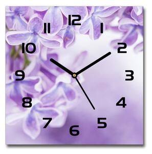 Skleněné hodiny čtverec Květiny bzu pl_zsk_30x30_c-f_58135324