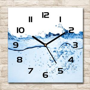 Skleněné nástěnné hodiny čtverec Voda pl_zsk_30x30_c-f_57954146