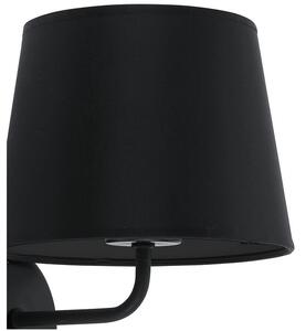 TK-LIGHTING Nástěnná lampa s vypínačem BLACK, černá 1884