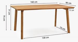 Dřevěný stůl a dřevěné židle sestava