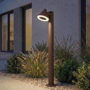 Lindby LED osvětlení cesty Soran, hnědé, 100 cm, kov, IP44, Hnědá / rez, kov, Moderní