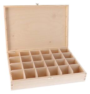ČistéDřevo Dřevěná krabička na čaj (24 přihrádek)