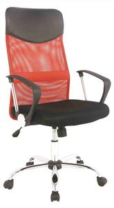 Kancelářská židle - Q-025, čalouněná Čalounění: černá/červená