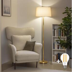 Brilagi - LED Stojací lampa CERIA 1xE27/20W/230V pr. 45 cm béžová/zlatá
