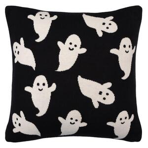 Pletený povlak DESIGN halloween-duchové černobílá 45 x 45 cm