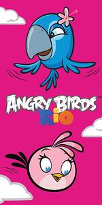 CARBOTEX Osuška - Angry Birds - Rio, Stella a Perla - 140 x 70 cm - Carbotex