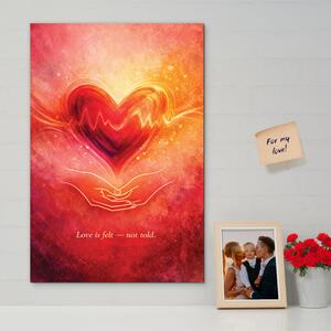 DUBLEZ | Dřevěný obraz - Love is felt | UV tisk, Premium