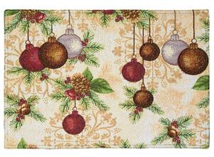 Prostírání MOTIV LUREX vánoční ozdoby béžovozlatá 32 x 48 cm