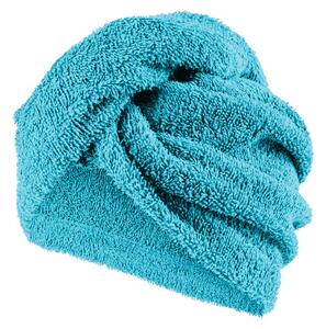 XPOSE® Froté turban na vlasy VERONA - azurový 30x75 cm