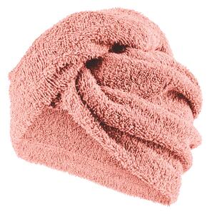XPOSE® Froté turban na vlasy VERONA - lososový 30x75 cm