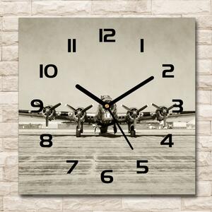 Skleněné hodiny čtverec Starý bombardér pl_zsk_30x30_c-f_70974591