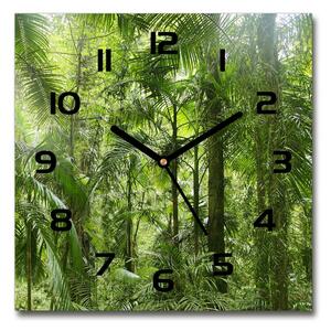 Skleněné hodiny čtverec Tropický les pl_zsk_30x30_c-f_72098525