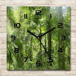 Skleněné hodiny čtverec Tropický les pl_zsk_30x30_c-f_72098525
