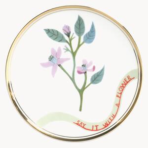 Ručně vyrobený dezertní talíř z porcelánu Clematis