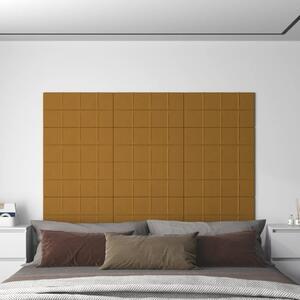 Nástěnné panely 12 ks hnědé 60 x 30 cm samet 2,16 m²