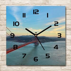 Skleněné hodiny čtverec Most San Francisco pl_zsk_30x30_c-f_73939513