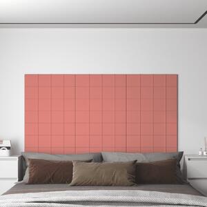 Nástěnné panely 12 ks růžové 60 x 30 cm samet 2,16 m²