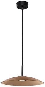 Hnědé skleněné závěsné LED světlo Nova Luce Polifemo 40 cm