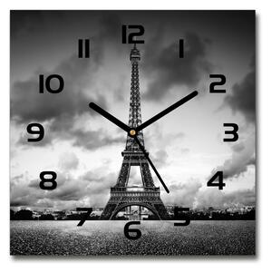 Skleněné hodiny čtverec Eiffelova věž Paříž pl_zsk_30x30_c-f_76327213
