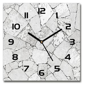 Skleněné hodiny čtverec Kamenná stěna pl_zsk_30x30_c-f_77063653