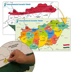 Stírací mapa Maďarska