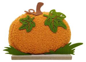 Podzimní dekorace na podstavci PUMPKIE 18 cm, oranžová