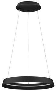 Černé kovové závěsné LED světlo Nova Luce Ormi 45 cm