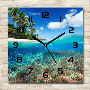 Skleněné hodiny na stěnu Korálový útes pl_zsk_30x30_c-f_78236057