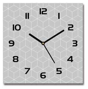 Skleněné hodiny na stěnu Geometrické pozadí pl_zsk_30x30_c-f_79094648