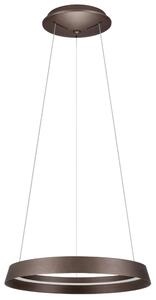 Hnědé kovové závěsné LED světlo Nova Luce Ormi 45 cm
