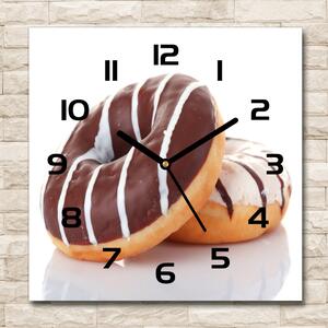 Skleněné hodiny čtverec Zákusky s čokoládou pl_zsk_30x30_c-f_80876280