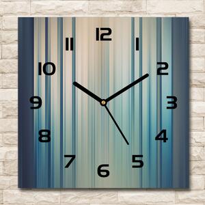 Skleněné hodiny na stěnu Modrné pásky pl_zsk_30x30_c-f_81079136