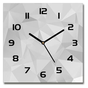 Skleněné hodiny na stěnu Abstraktní trojúhelníky pl_zsk_30x30_c-f_81917329