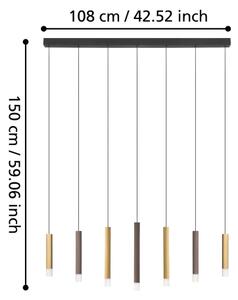 Eglo 39906 - LED Stmívatelný lustr na lanku ESTANTERIOS 7xLED/3,1W/230V 3000K