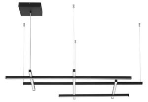 Černé kovové závěsné LED světlo Nova Luce Pace 102 cm